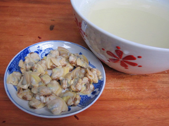 canh kim chi ngao đậu